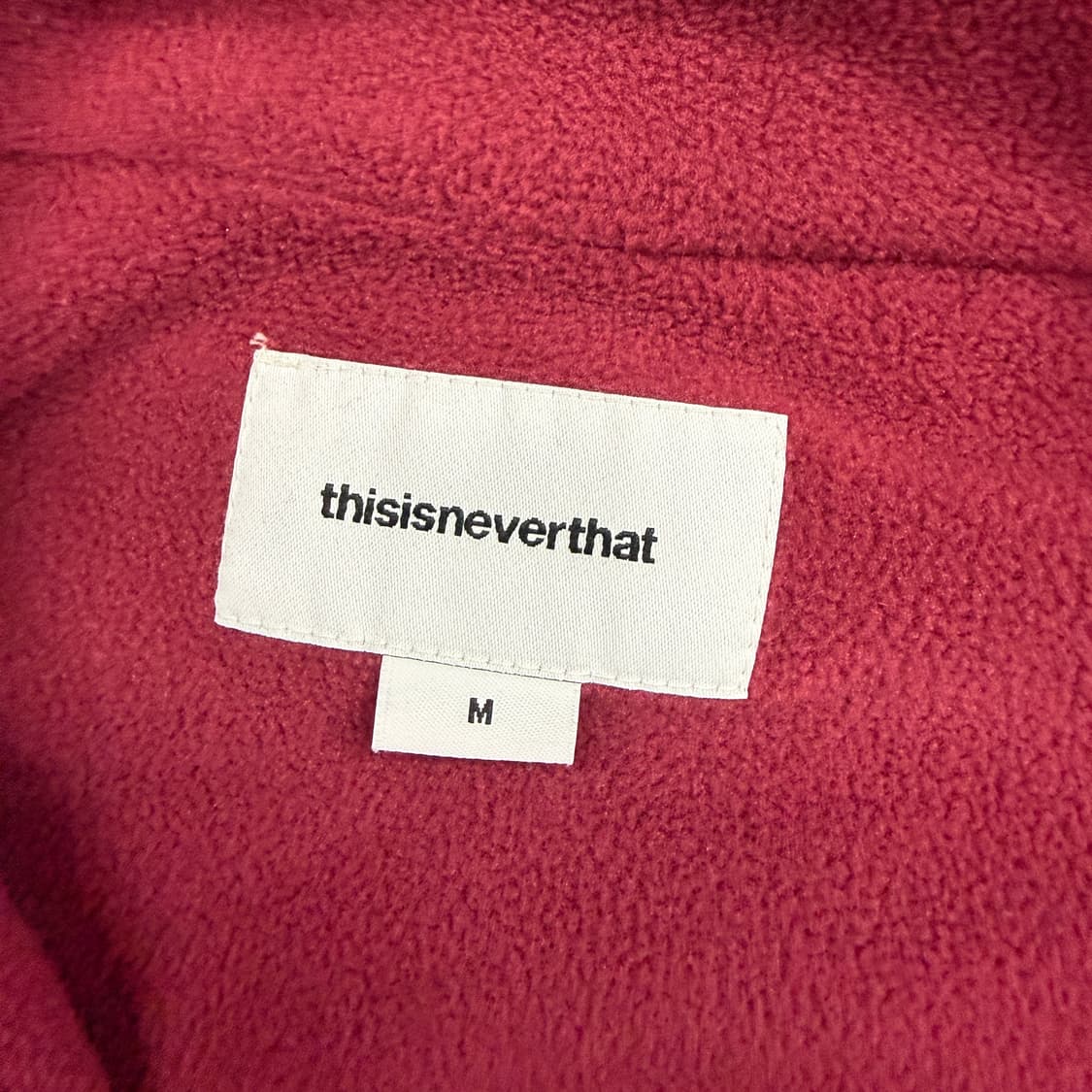 (M)디스이즈네버댓 thisisneverthat 후리스 자켓(버건디) 상품이미지3