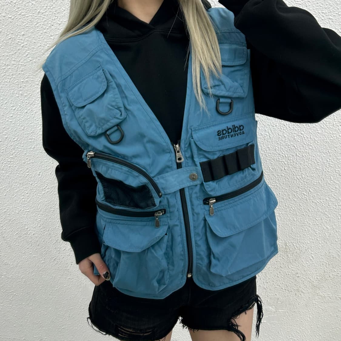 아디다스 멀티포켓 블루 베스트 105 상품이미지1