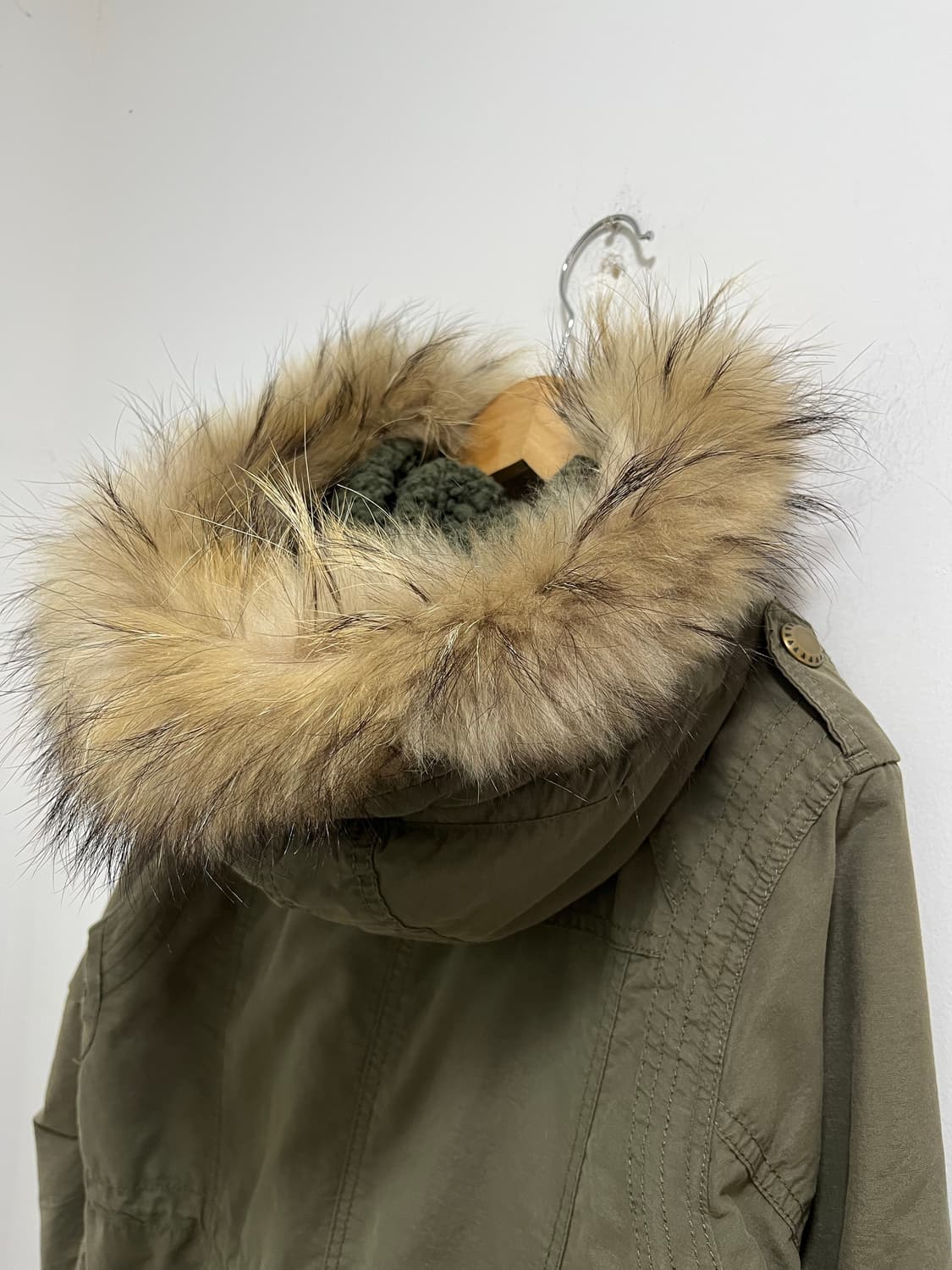 일본 빈티지 카고 포켓 넥버클 퍼야상 자켓 상품이미지8