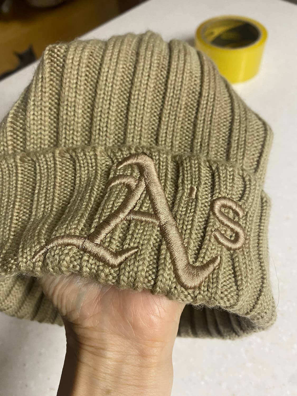 MLB 베이지 니트 비니 상품이미지1