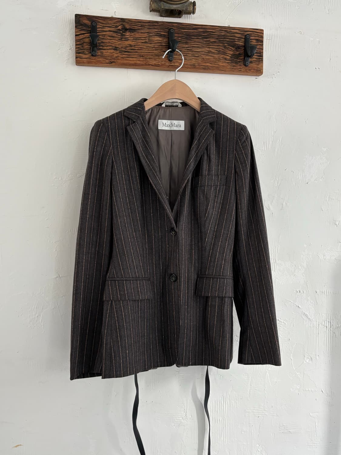 Max Mara 막스마라 차콜 스트라이프 블레이저 상품이미지4
