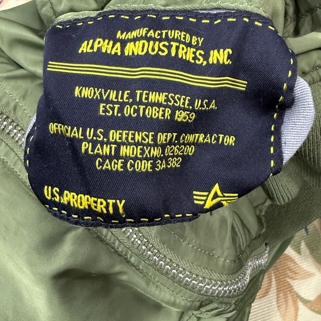 (XS)알파 인더스트리 MA-1플라이트 자켓(세이지그린) 상품이미지3