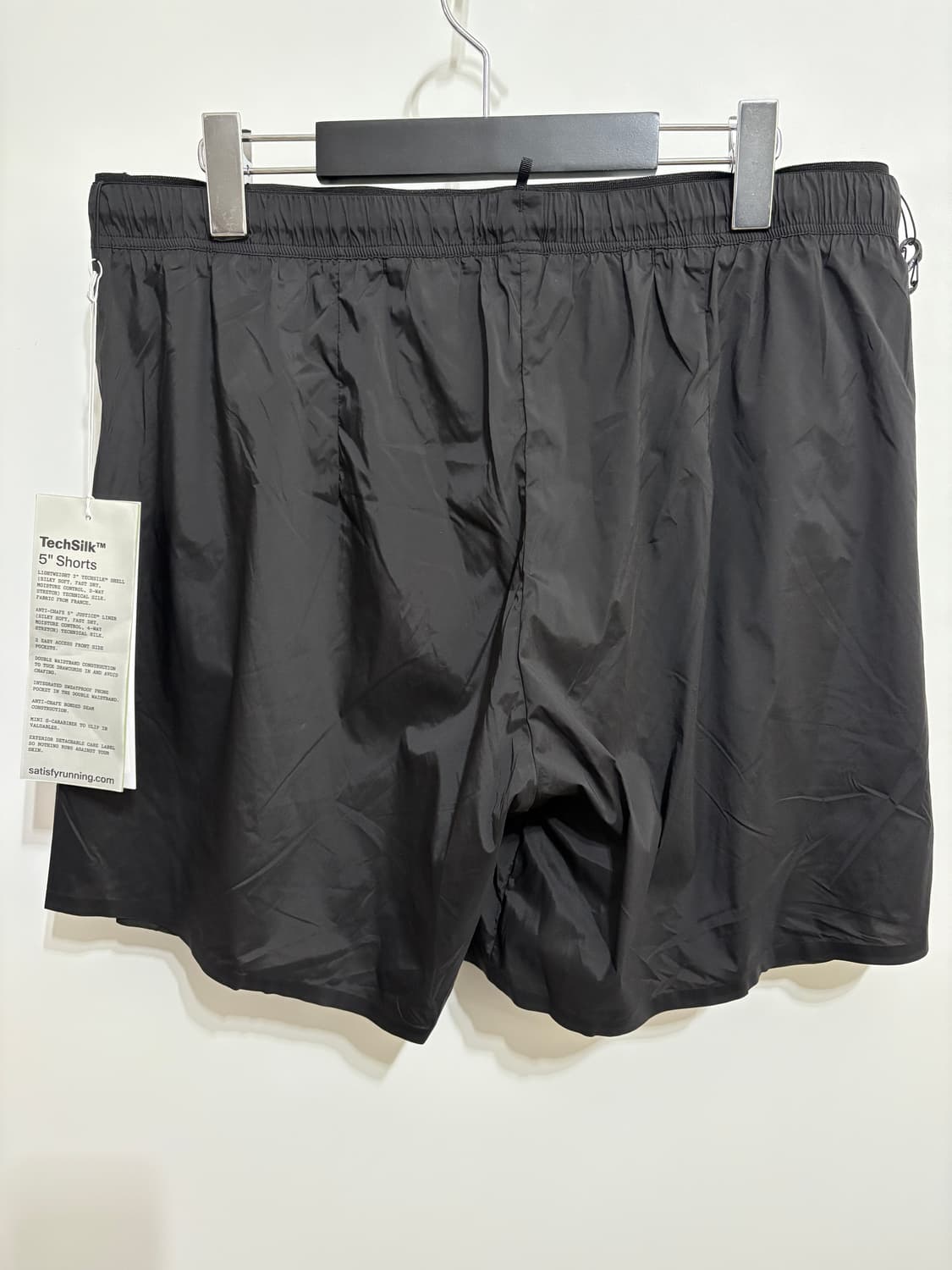 새티스파이 / 테크실크 5인치 쇼츠 블랙 / XL 상품이미지3