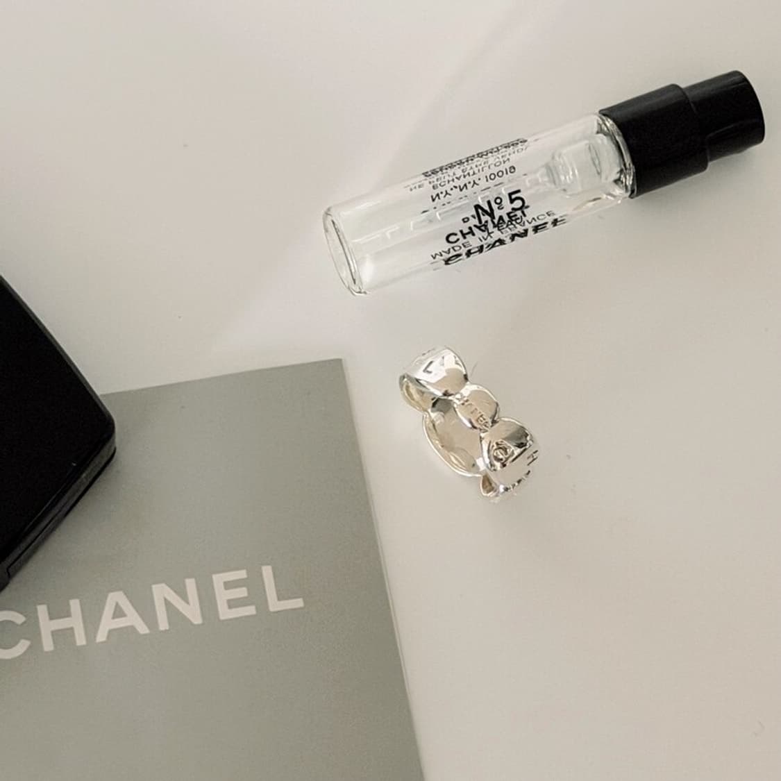 빈티지 샤넬 실버 카멜리아 반지 상품이미지1