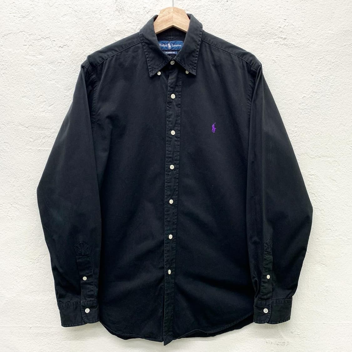 폴로 랄프로렌 블랙 퍼플포니 코튼 셔츠 상품이미지2