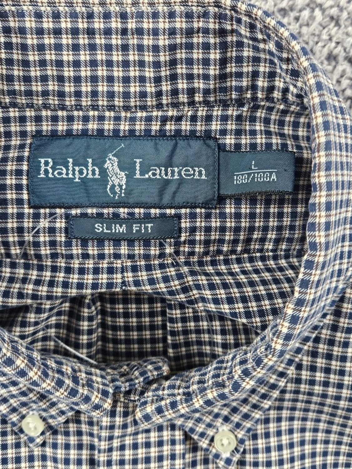 폴로랄프로렌 슬림 핏 체크 패턴 셔츠 ( L ) / 11024 상품이미지9