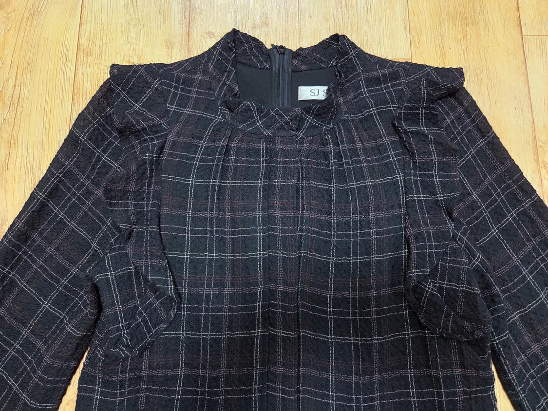 SJSJ 체크 러플 원피스 44-55 상품이미지7