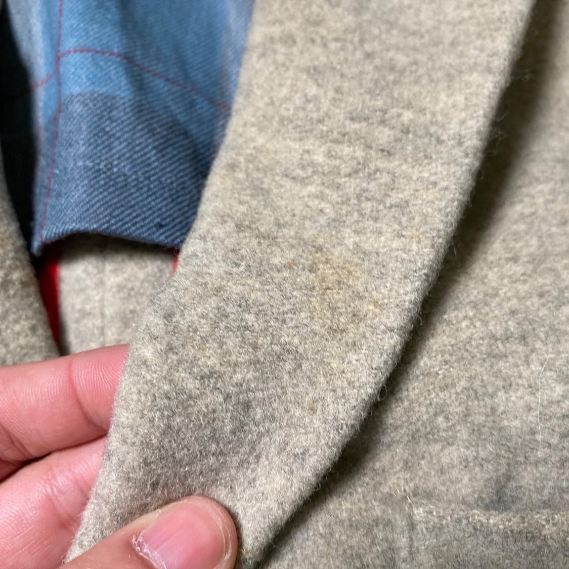 빈티지 레더 패치 싱글 울 자켓 상품이미지6