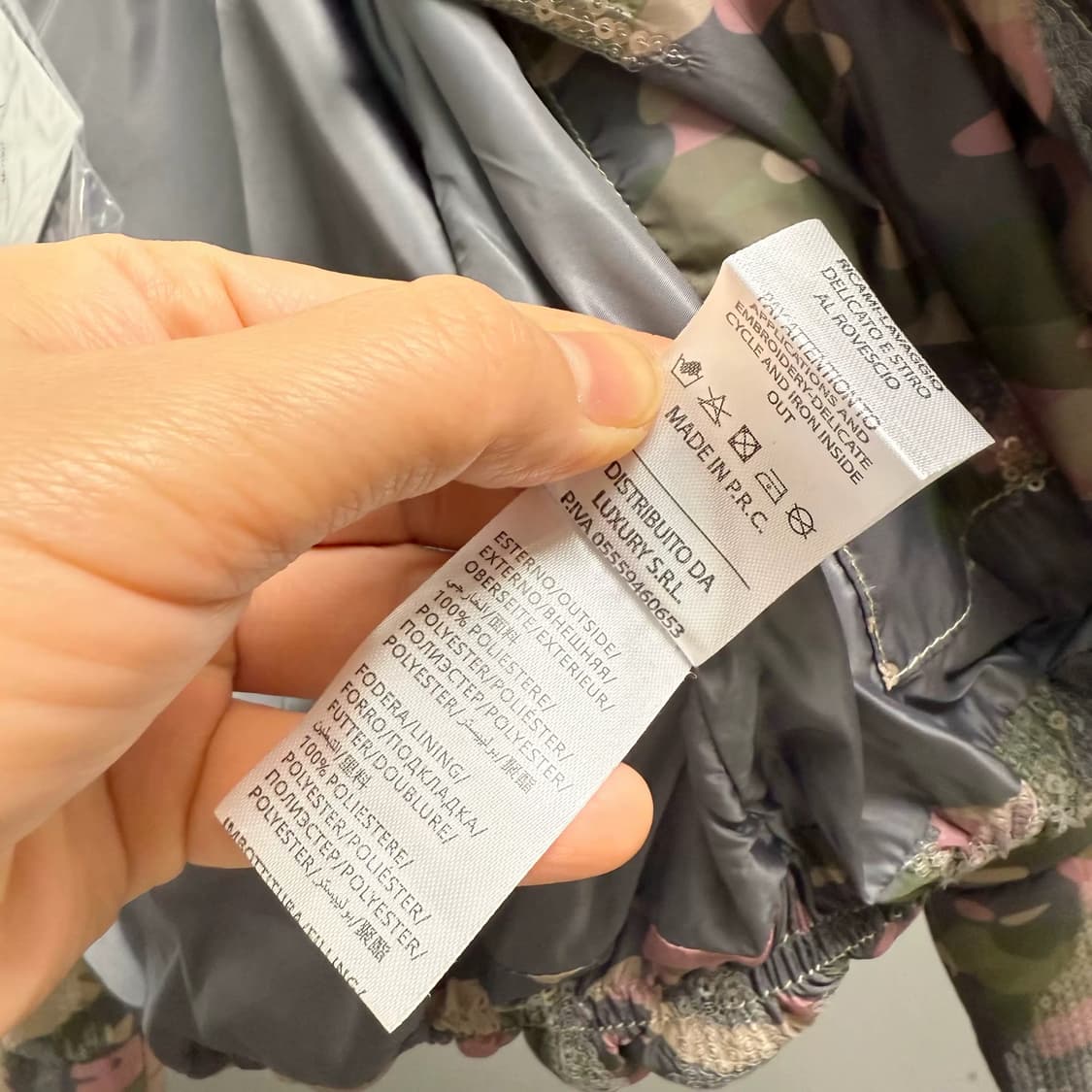 핑크 카모 패딩 자켓 상품이미지9