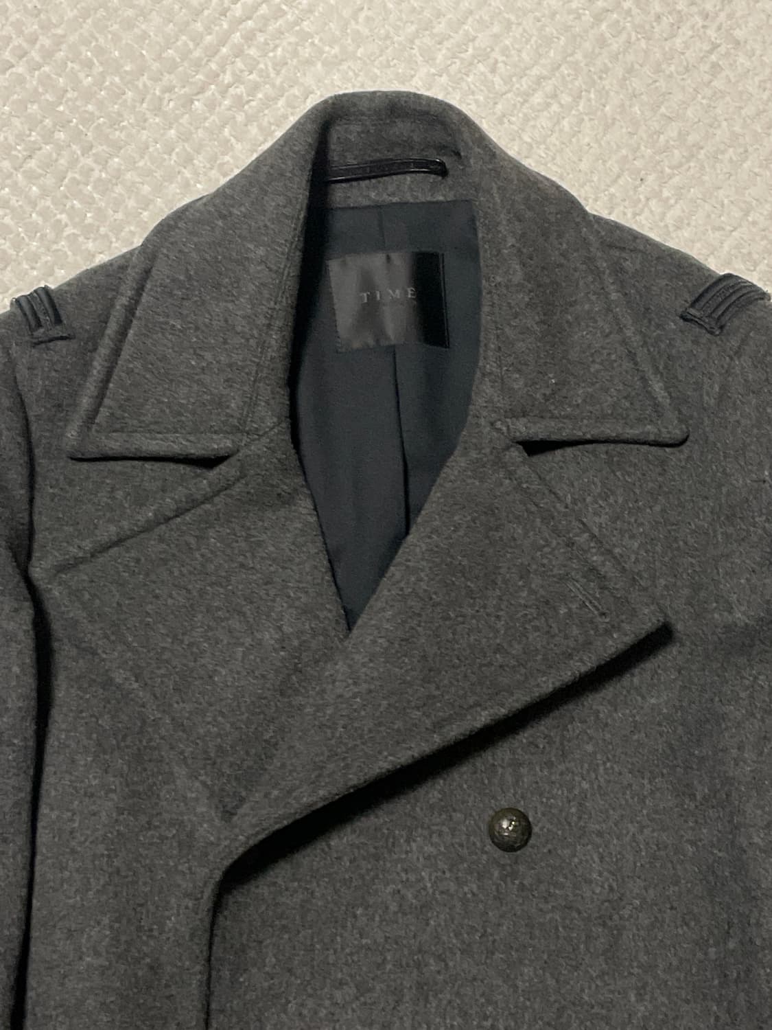 TIME HOMME 타임옴므 웨스턴 무드 양모 캐시미어 나폴레옹 코트 상품이미지5