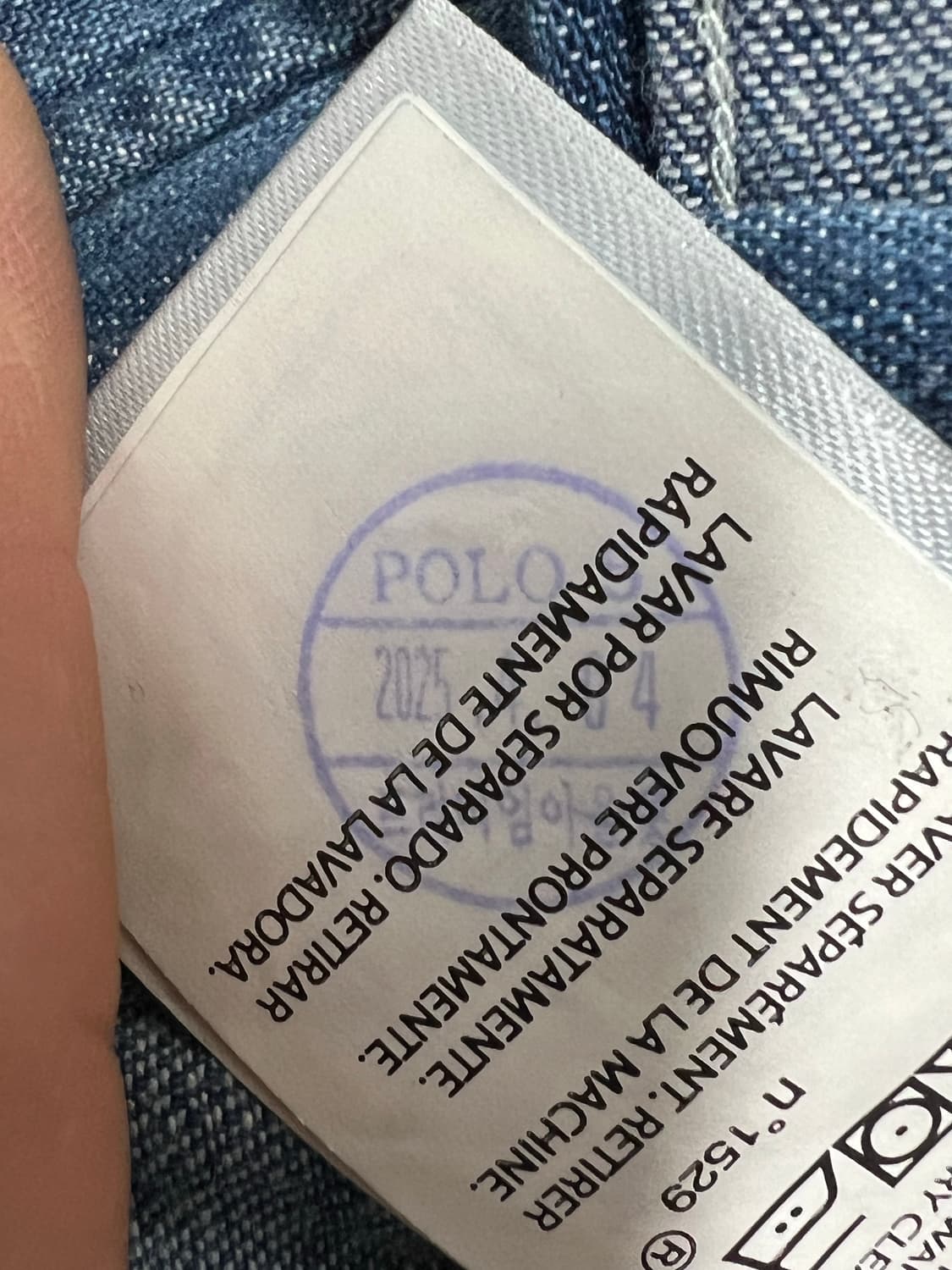 25년식 정품 폴로랄프로렌 청 서츠 상품이미지6