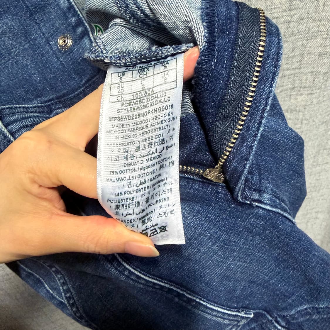 게스 데님 반팔 점프수트 상품이미지6
