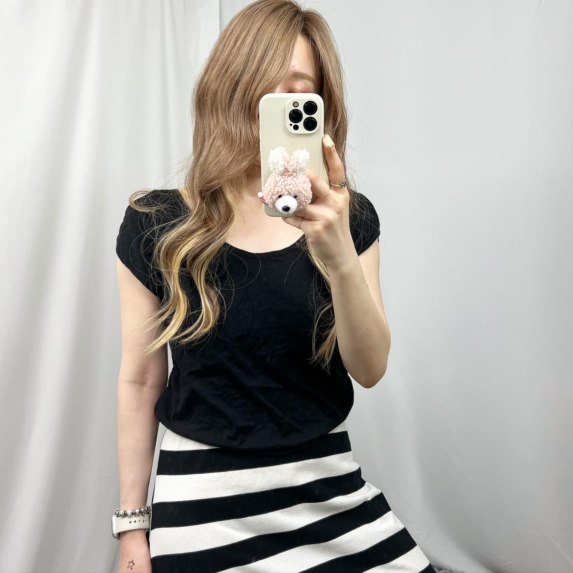 스트라이프 원피스 세트 상품이미지2