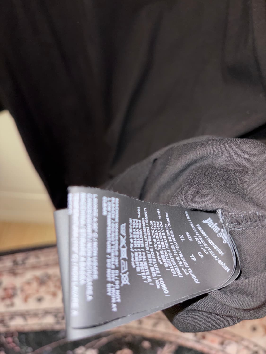 팜엔젤스 백 커브드 로고 오버 티 블랙 상품이미지3