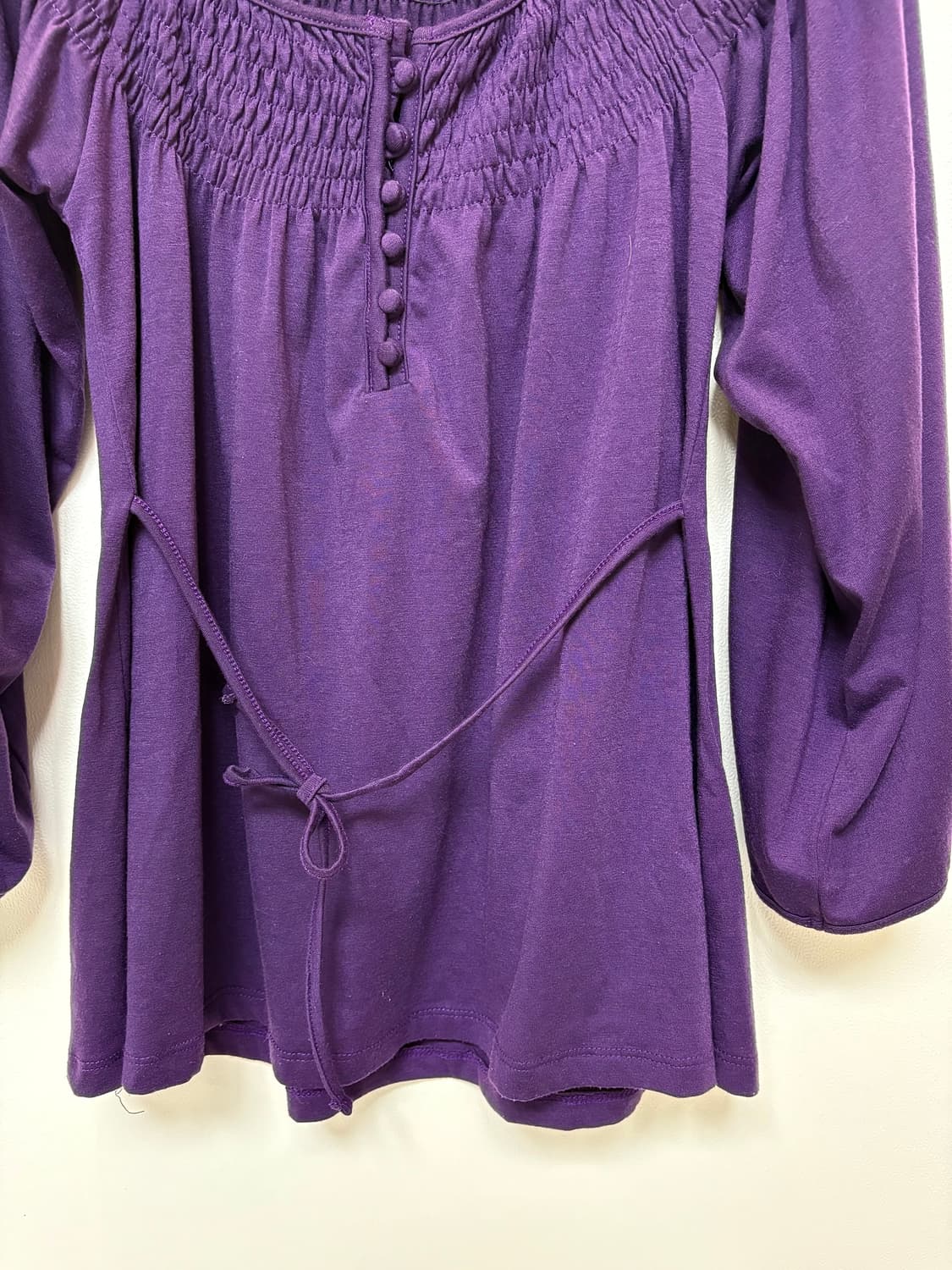 Vintage Purple wrinkled Blouse 상품이미지4