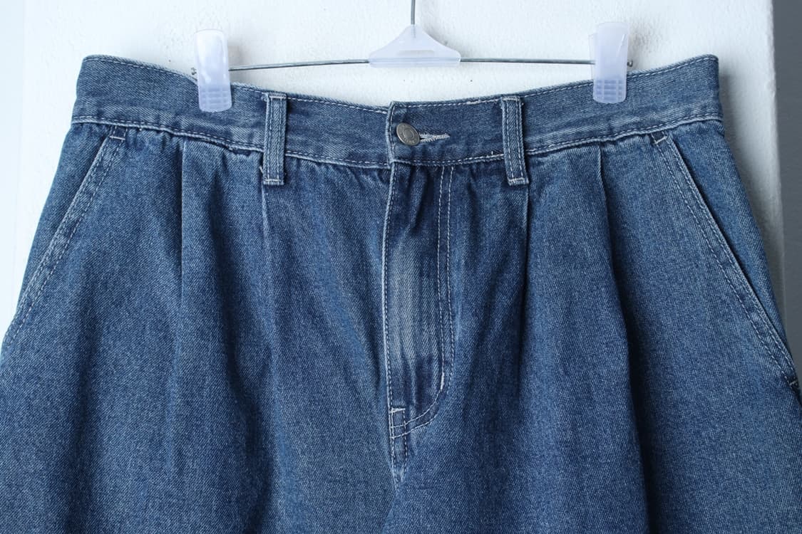 (L-XL) 키뮤어 반바지 팬츠 버뮤다 데님 청 밴딩-P1P10260 상품이미지3