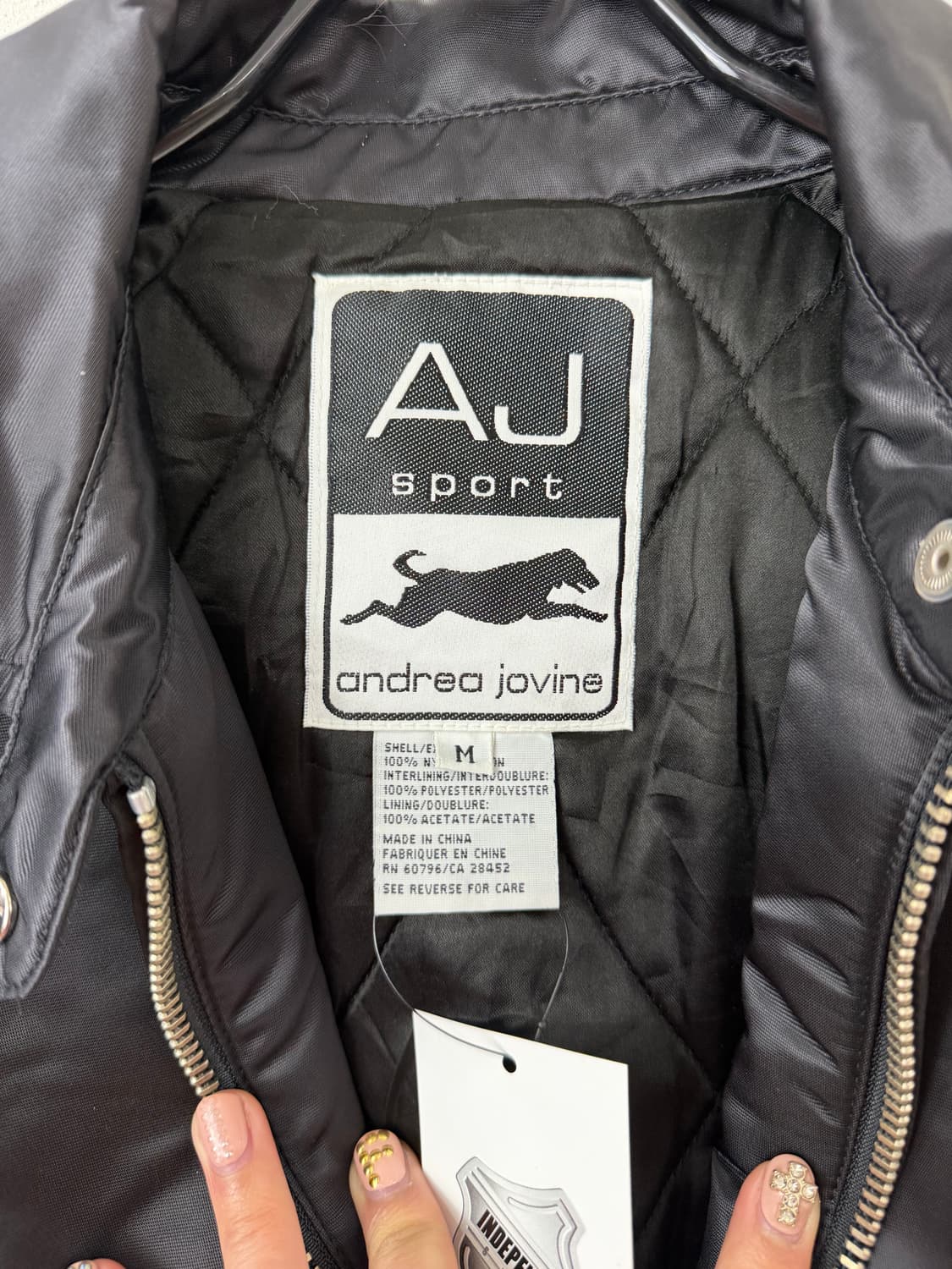 Vintage AJ(andrea jovine) 나일론 블루종 상품이미지5