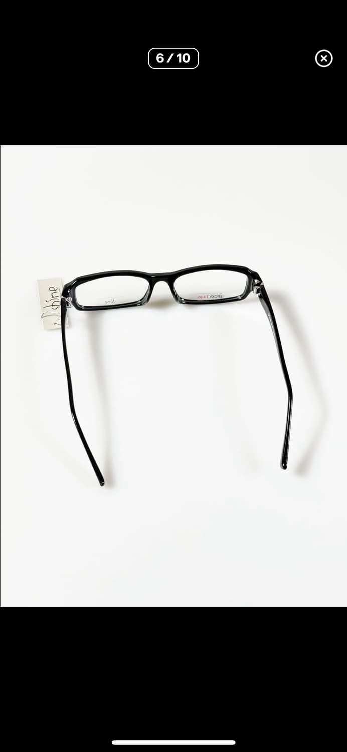 샤인 Shine 블랙 뿔테 스퀘어 에폭시 프레임 빈티지 안경 상품이미지6