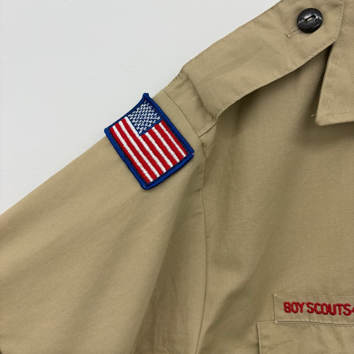 USA 보이스카우트 빈티지 반팔 셔츠 베이지 남성L 상품이미지4