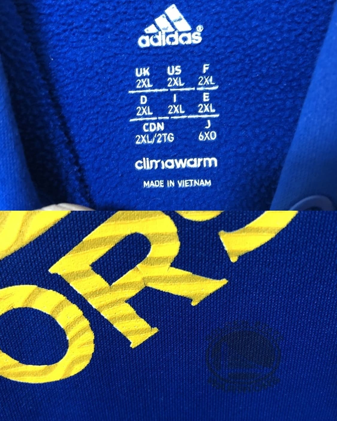 NBA 아디다스 골든스테이트 워리어스 후드티셔츠 2XL(해외) 상품이미지4