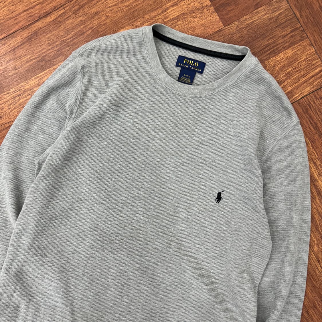 M 폴로 랄프로렌 그레이 라운드 와플 티셔츠  상품이미지2
