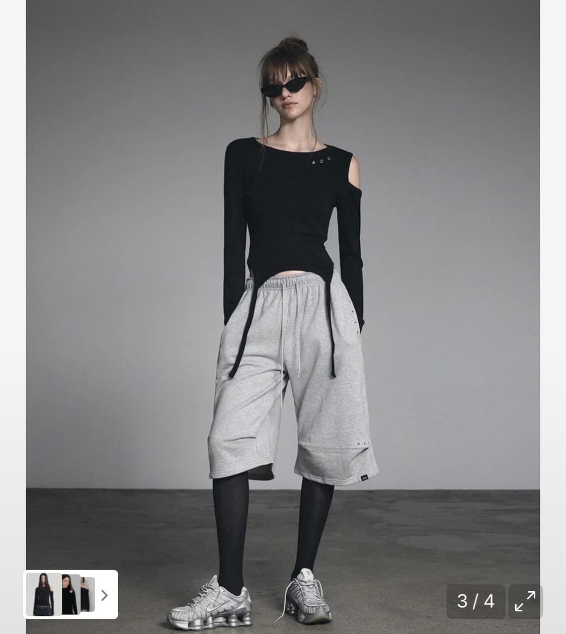 트위 GROWHIDE 즈앤 아일렛 스트랩 트임 긴팔 티셔츠 상품이미지2