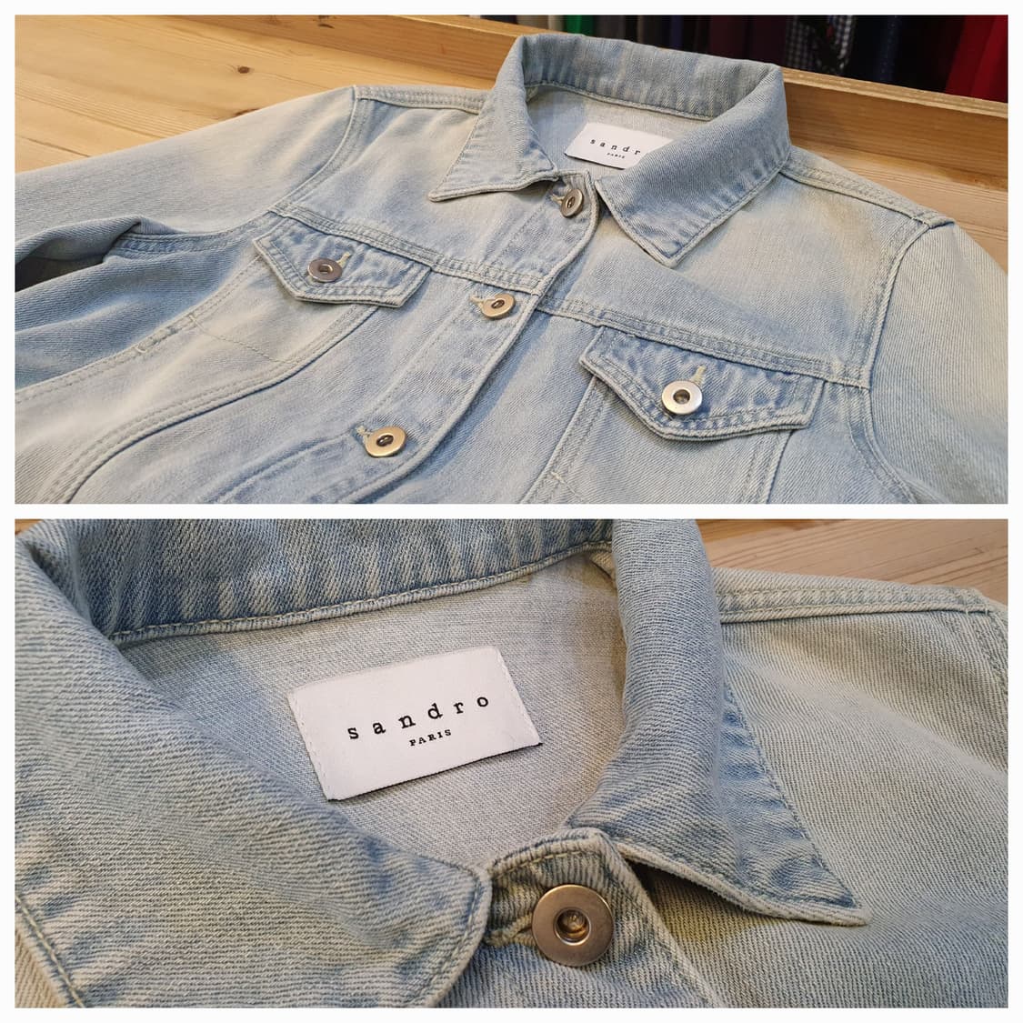 55.산드로 스카이블루 데님자켓 상품이미지3