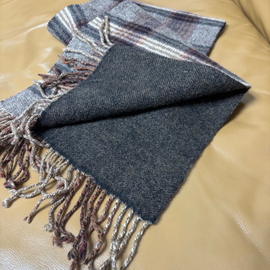 Beams 빔즈 플레이드 체크 브라운 머플러 목도리 (Brown) 상품이미지6