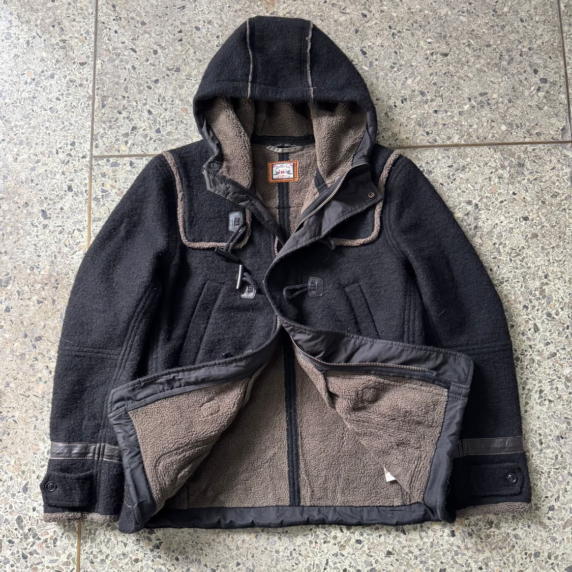 [XL] Diesel 디젤 울 후드 더플 코트 자켓 상품이미지2