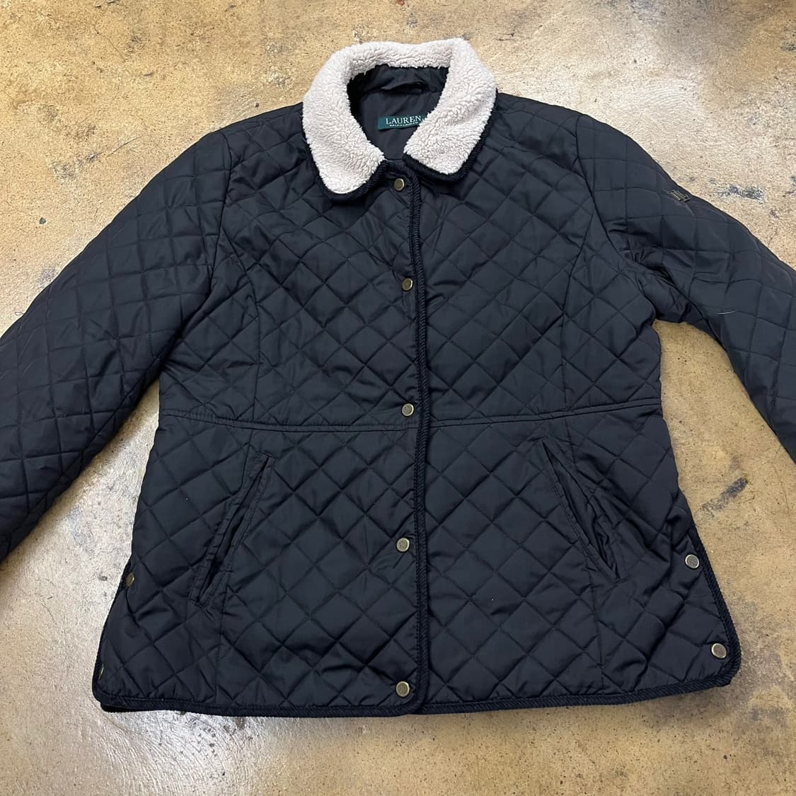 [정품/L] 폴로 랄프로렌 퀼팅 자켓 블랙 b18 상품이미지3