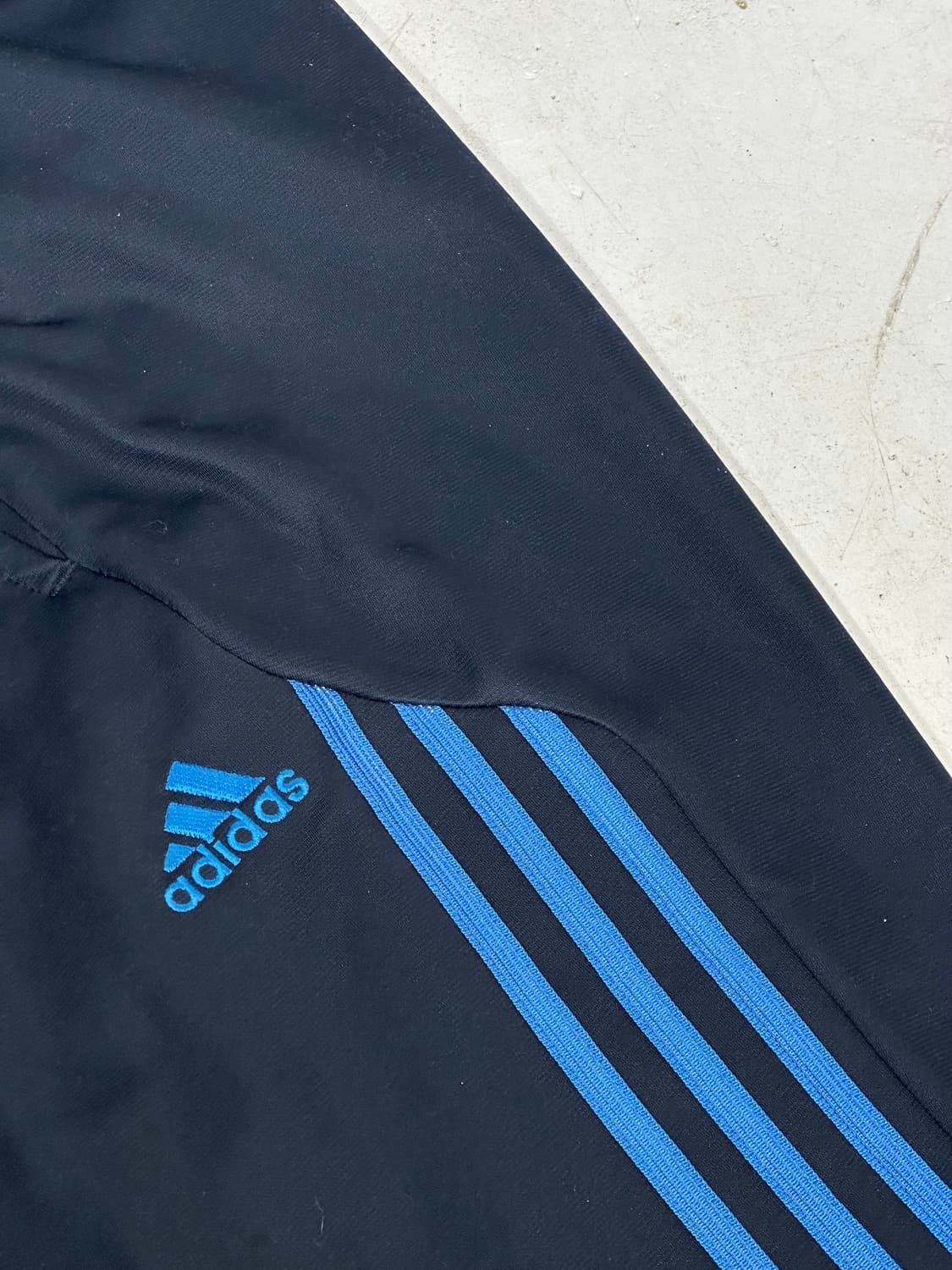 아디다스 와이드 네이비 블루 삼선 트레이닝 팬츠 추리닝 바지 L  상품이미지6