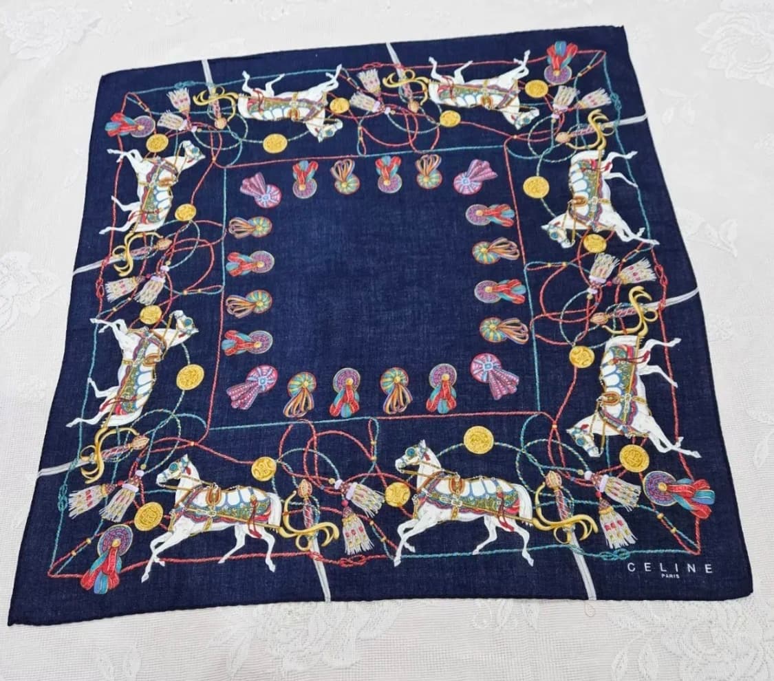 CELINE 빈티지 코튼 손수건 상품이미지2
