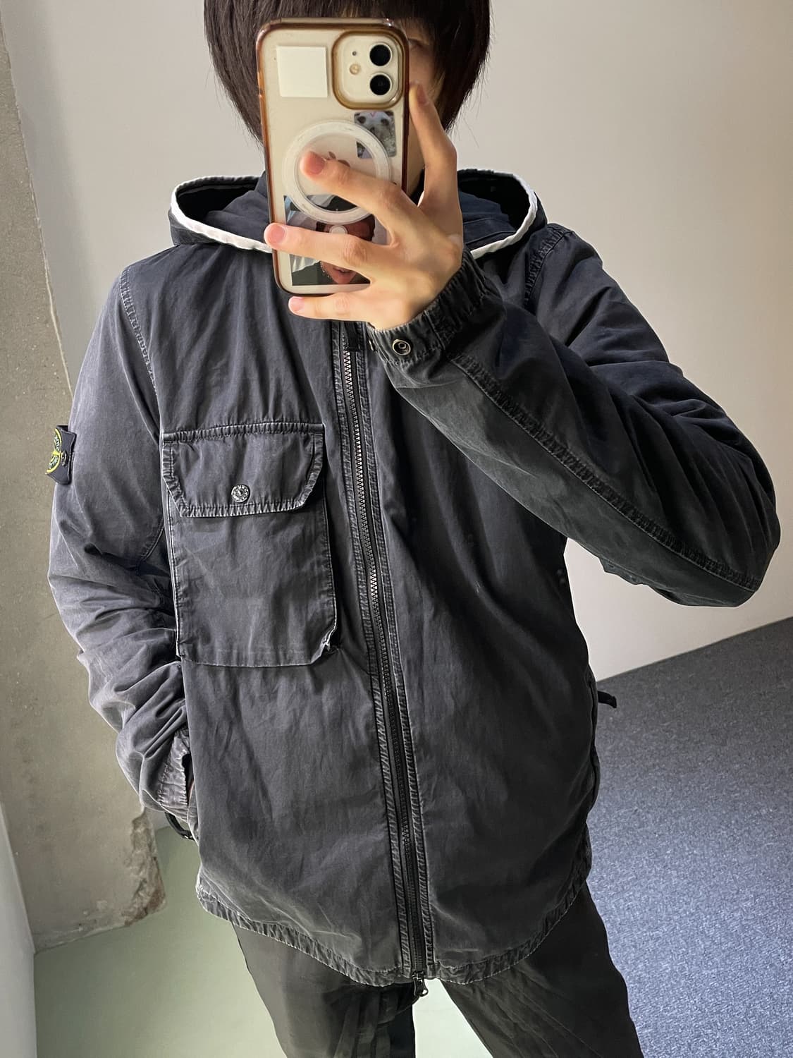 스톤아일랜드 21F/W 올드 이펙트 후디드 자켓 상품이미지3