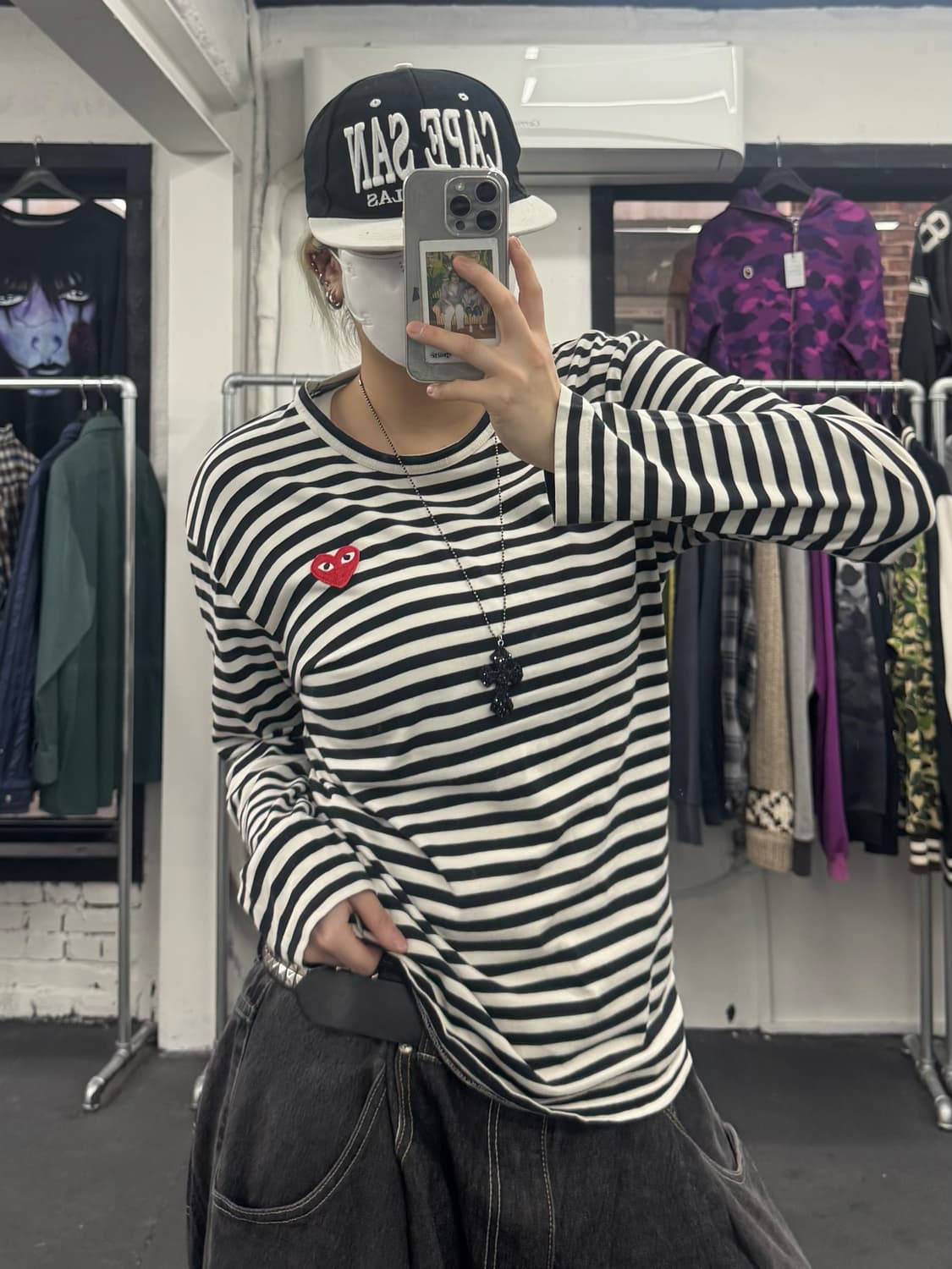 꼼데가르송 스트라이프 롱슬리브 상품이미지2