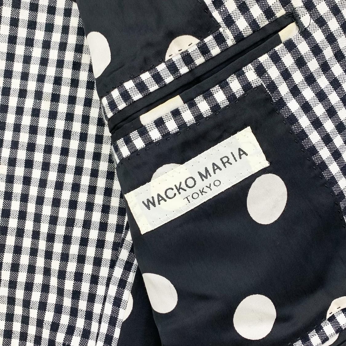 와코마리아 깅엄 체크 2B 블레이져 상품이미지5