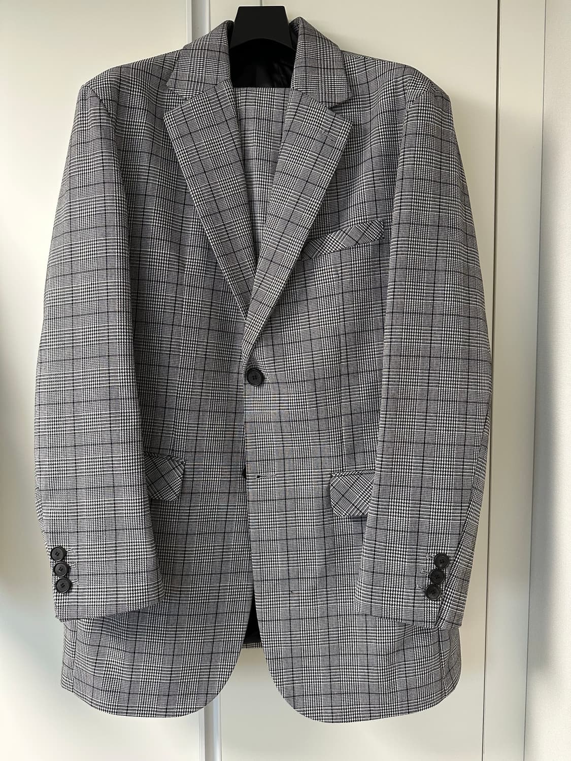 브아빗 체크수트 셋업 상품이미지1