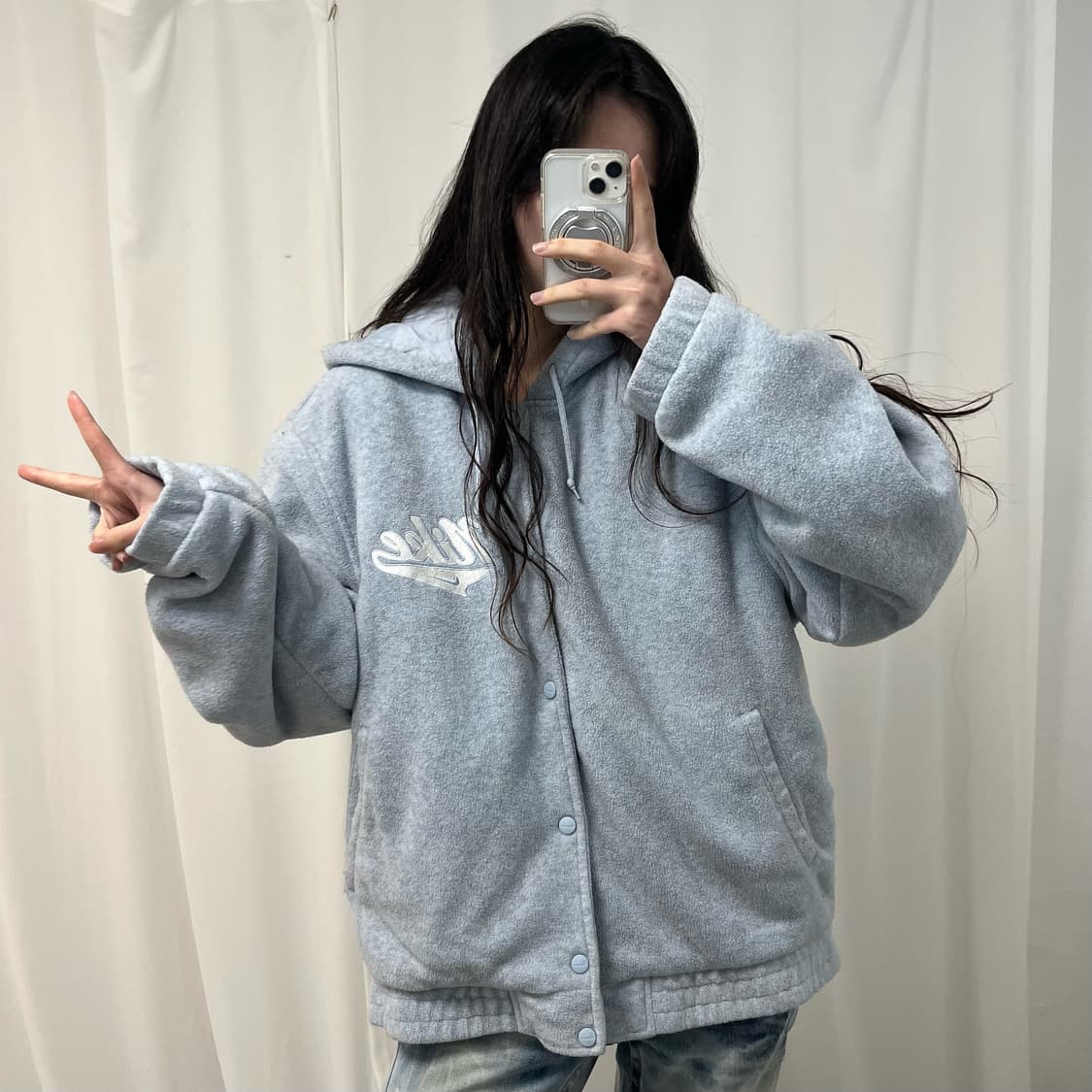 Nike Sky Blue 00s Hoodie Fleece 상품이미지2