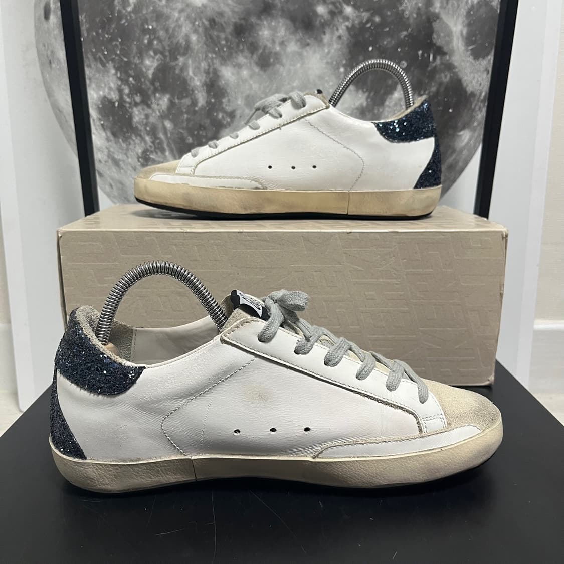 정품 38) 골든구스 누벅 글리터 탭 스니커즈 240~245 상품이미지2
