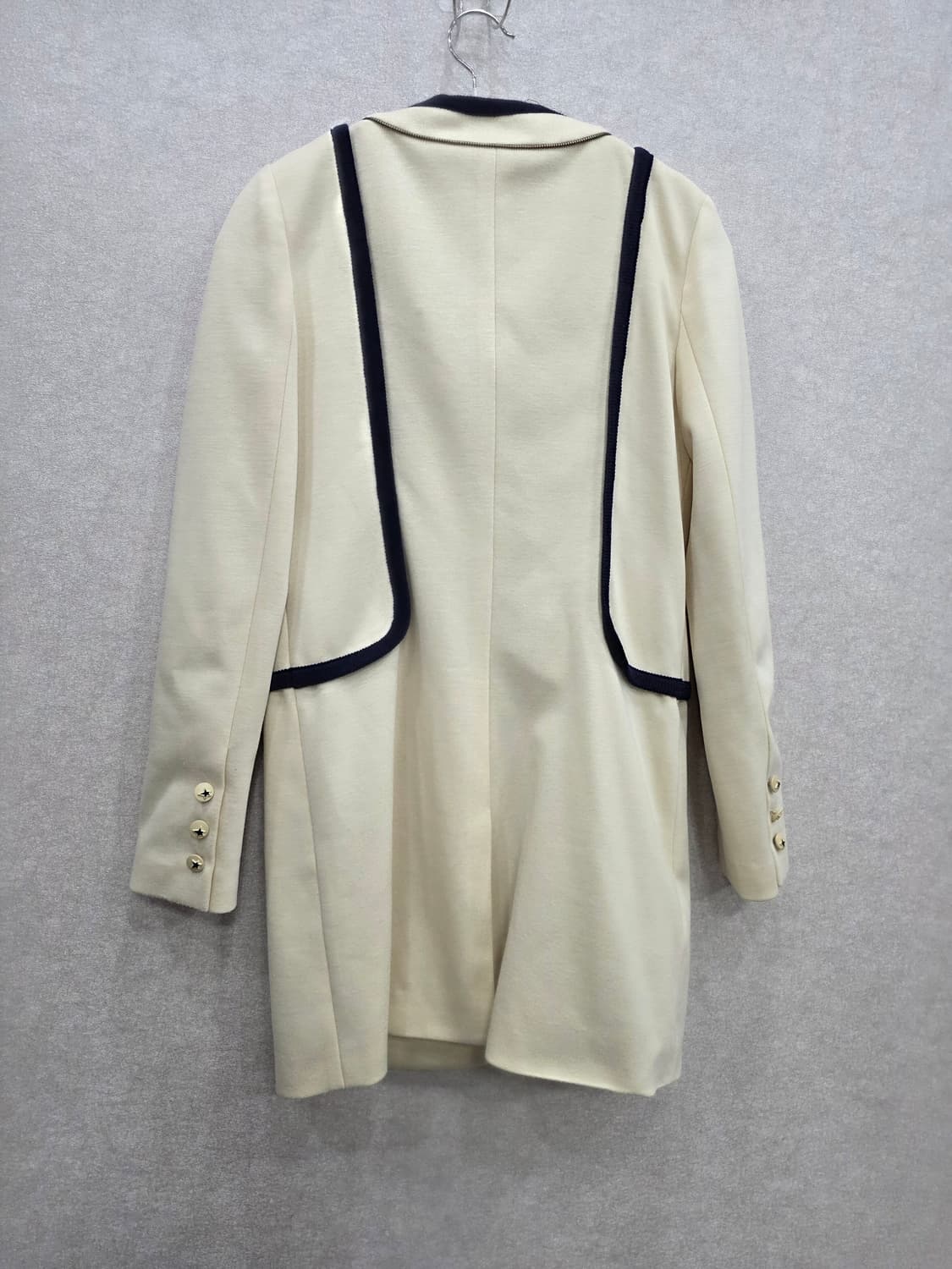 한섬 SJ SJ 배색 더블 버튼 원피스 코트 상품이미지3