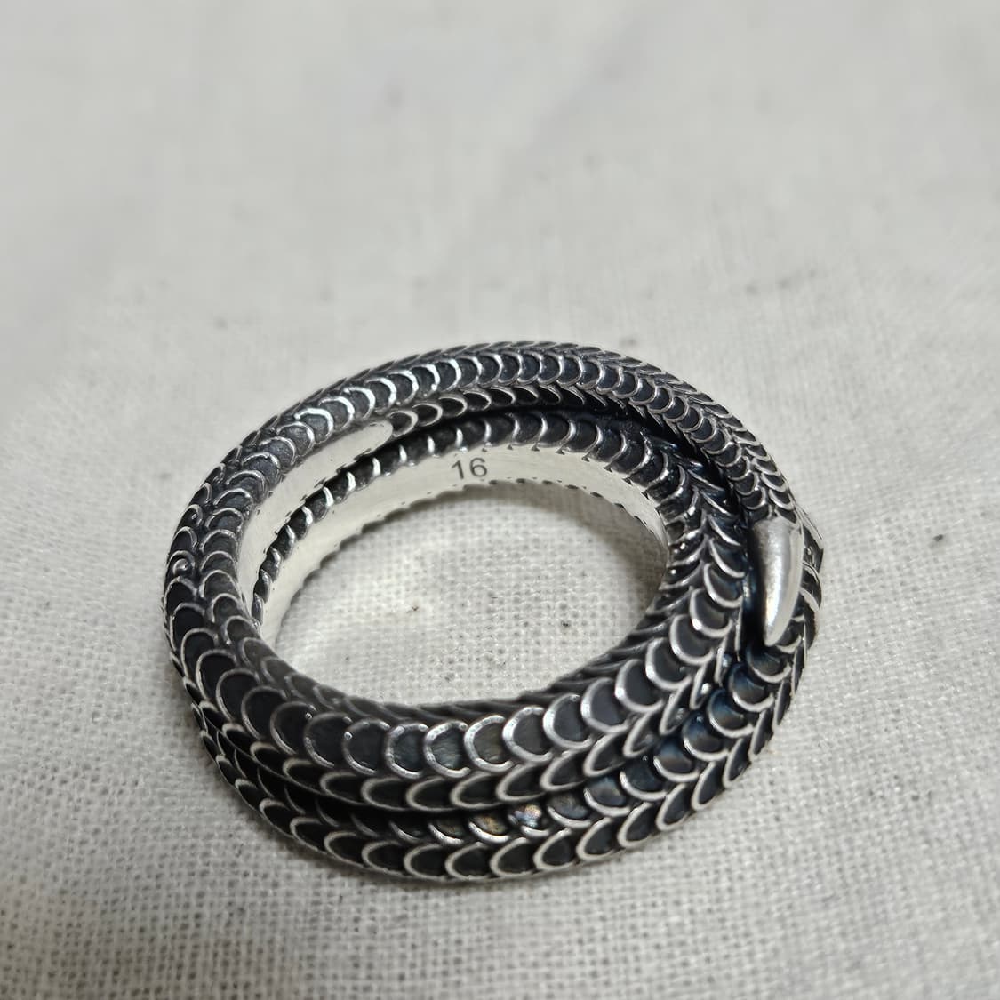 구찌 가든 실버 스네이크 링 실버 에이지드 피니쉬(급처) 상품이미지4