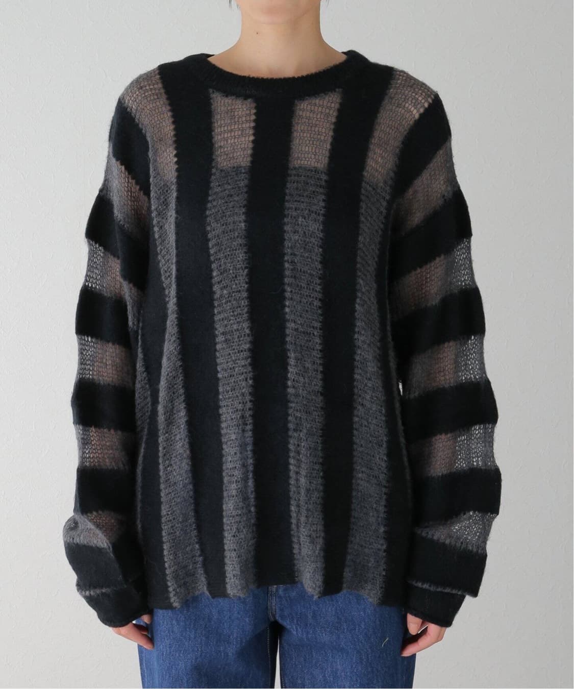 브레인데드 Fuzzy Threadbare Sweater In Black 상품이미지2
