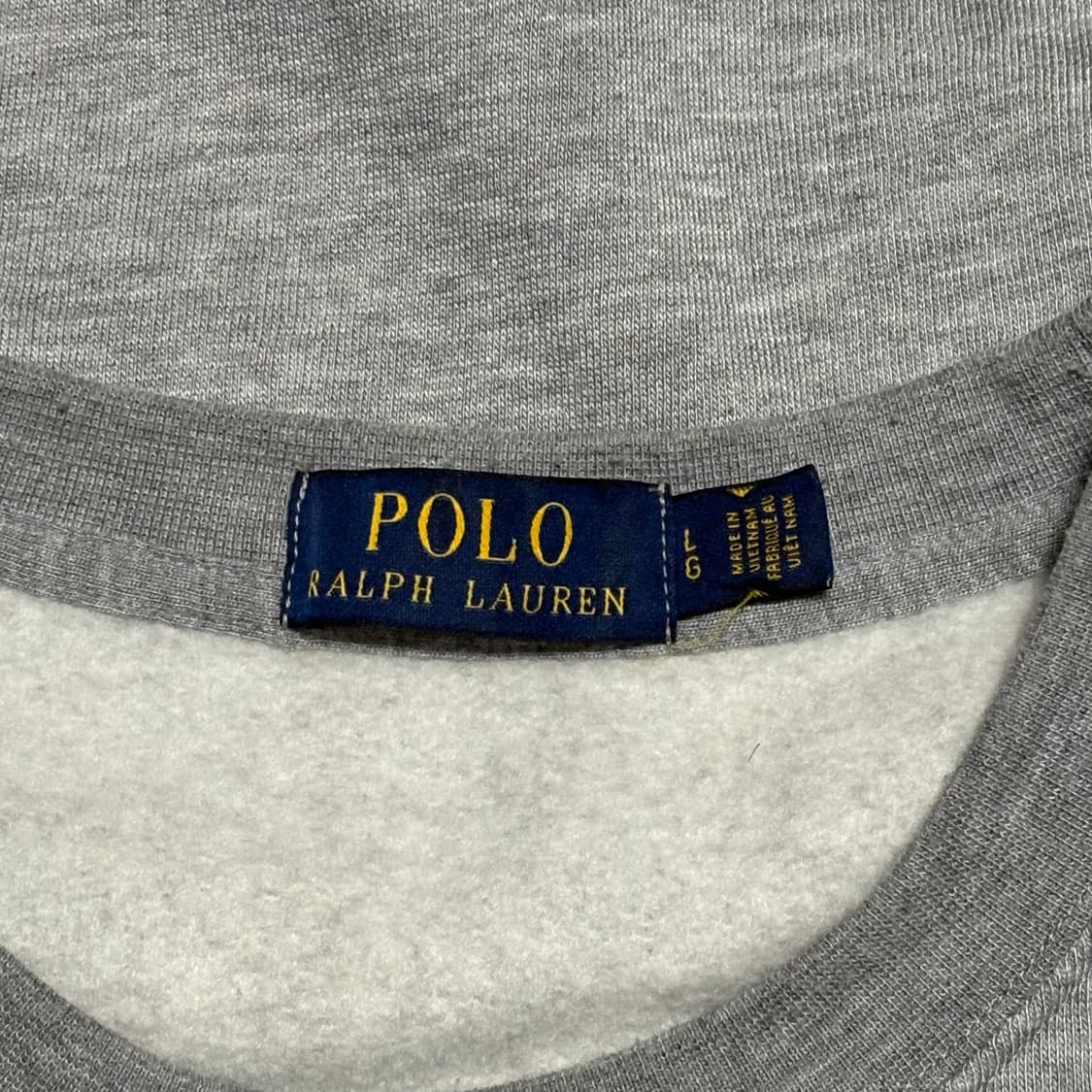 L 폴로랄프로렌 빅레터링 그레이 기모 맨투맨 상품이미지4
