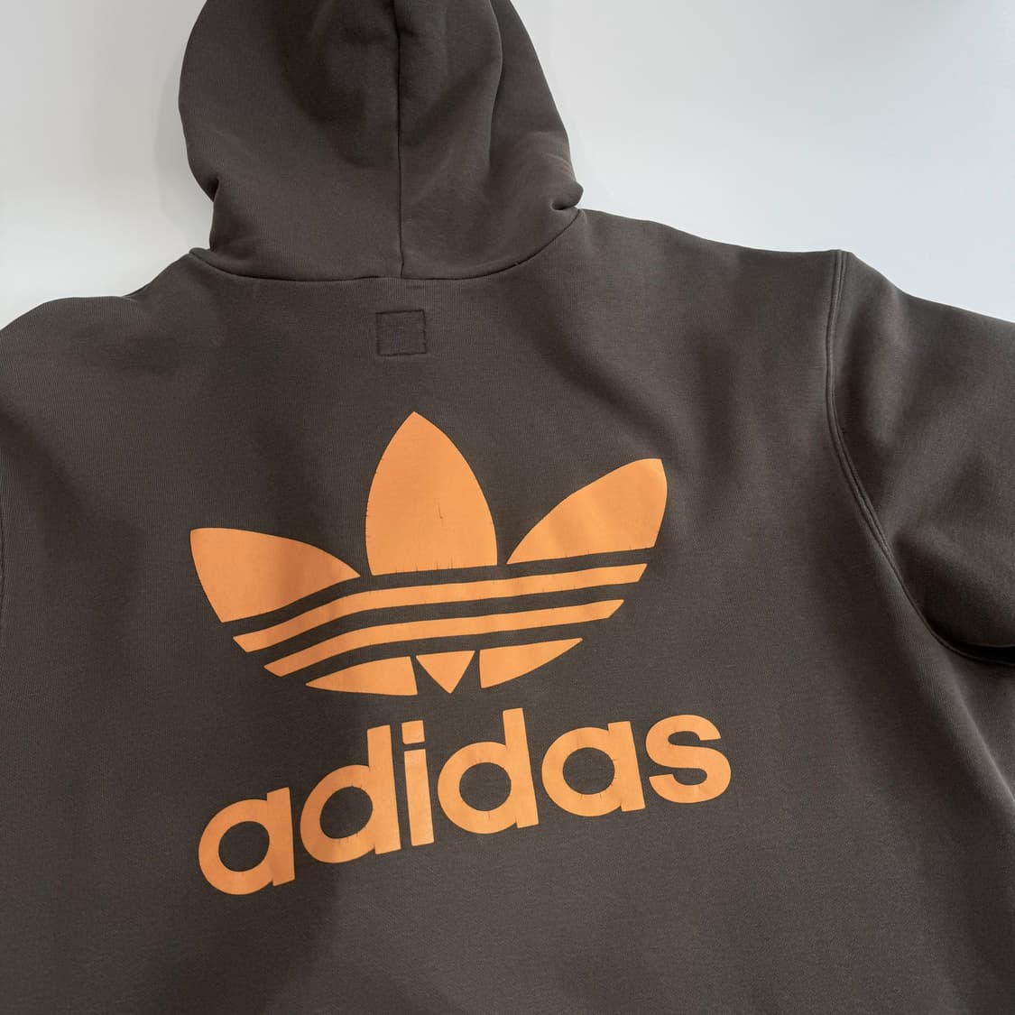 Adidas 아디다스 빅 파이어로고 브라운 후드티 상품이미지5