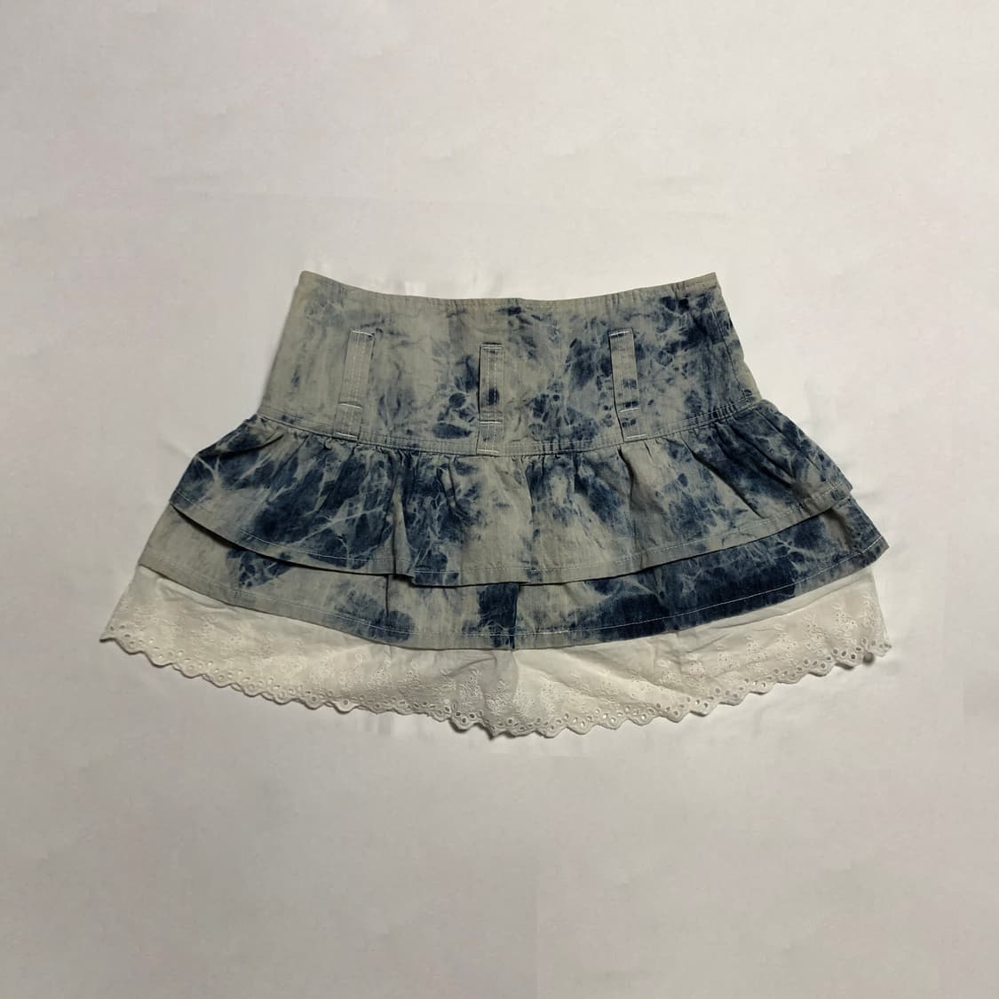 레이스 워싱 데님 스커트 상품이미지3