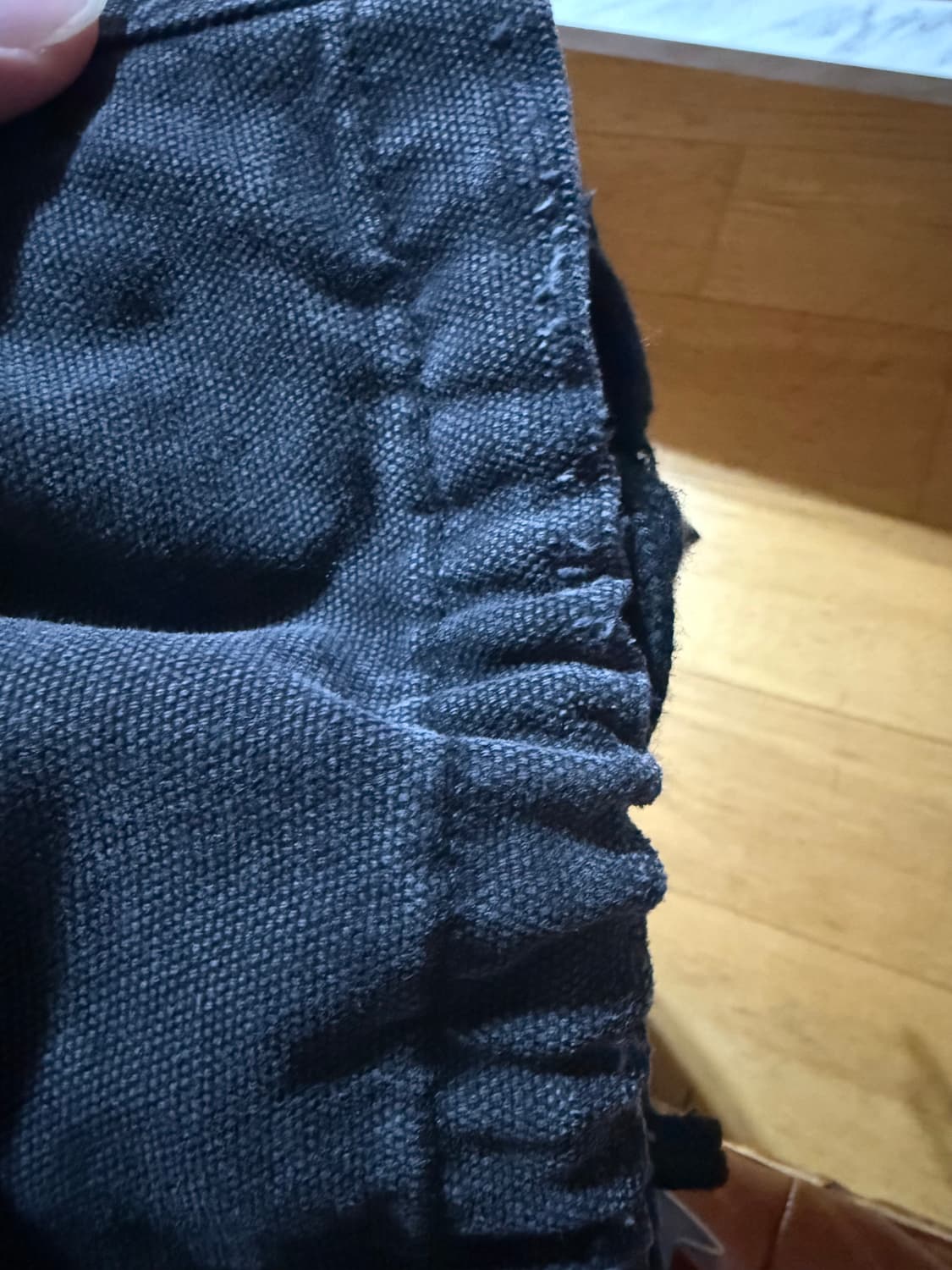 [3]논노드 더블니 팬츠 블랙 상품이미지7