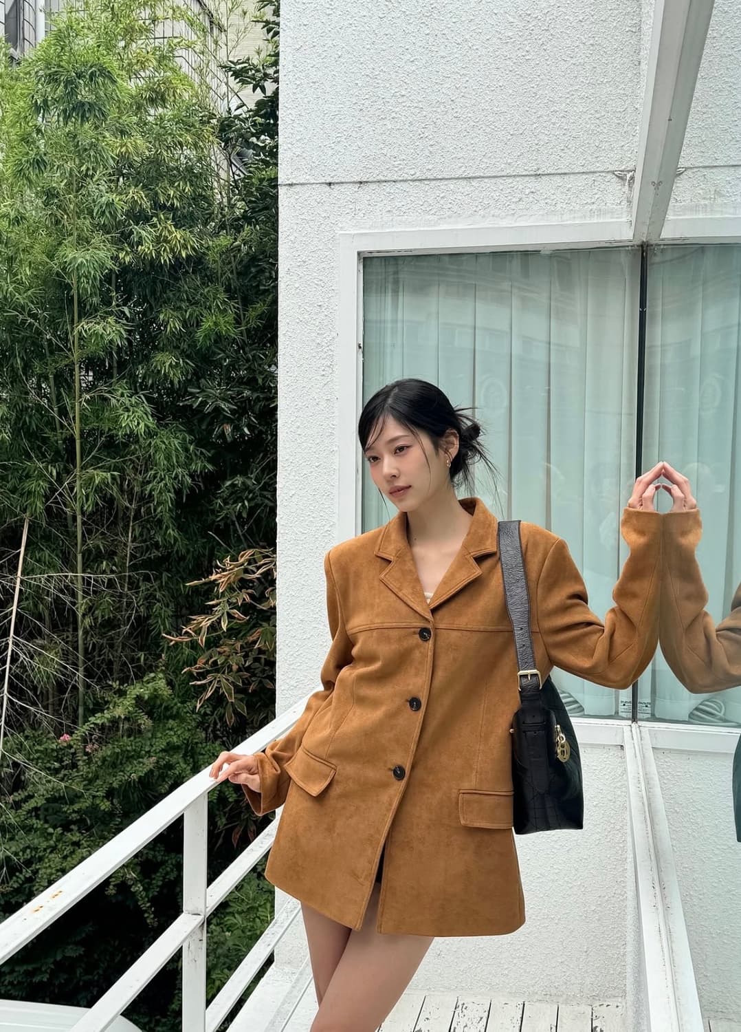 레이브 하프 스웨이드 자켓(카멜) 상품이미지3