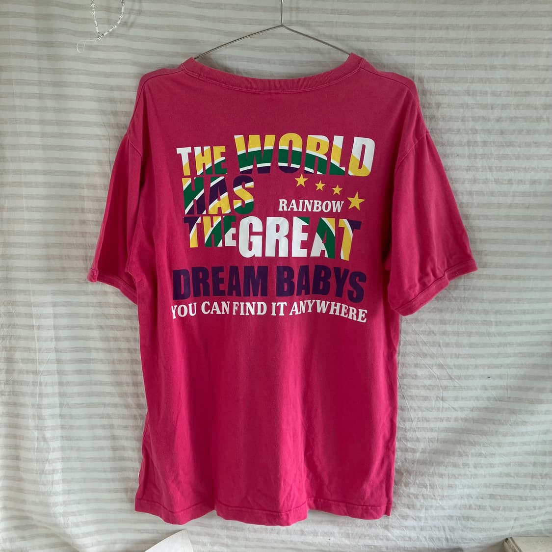 빈티지 핫핑크 스타 포켓 반팔 984 y2k 스트릿 갸루 펑키 일본빈티지 상품이미지2