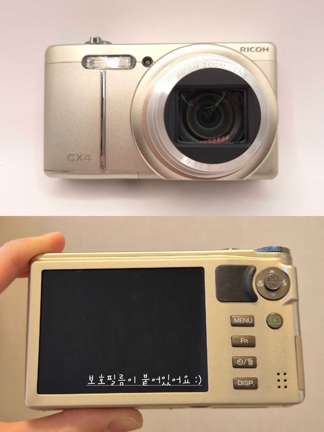 미품✨️리코 CX4 메탈 실버 ✨️ 샴페인골드빛🥂 상품이미지7