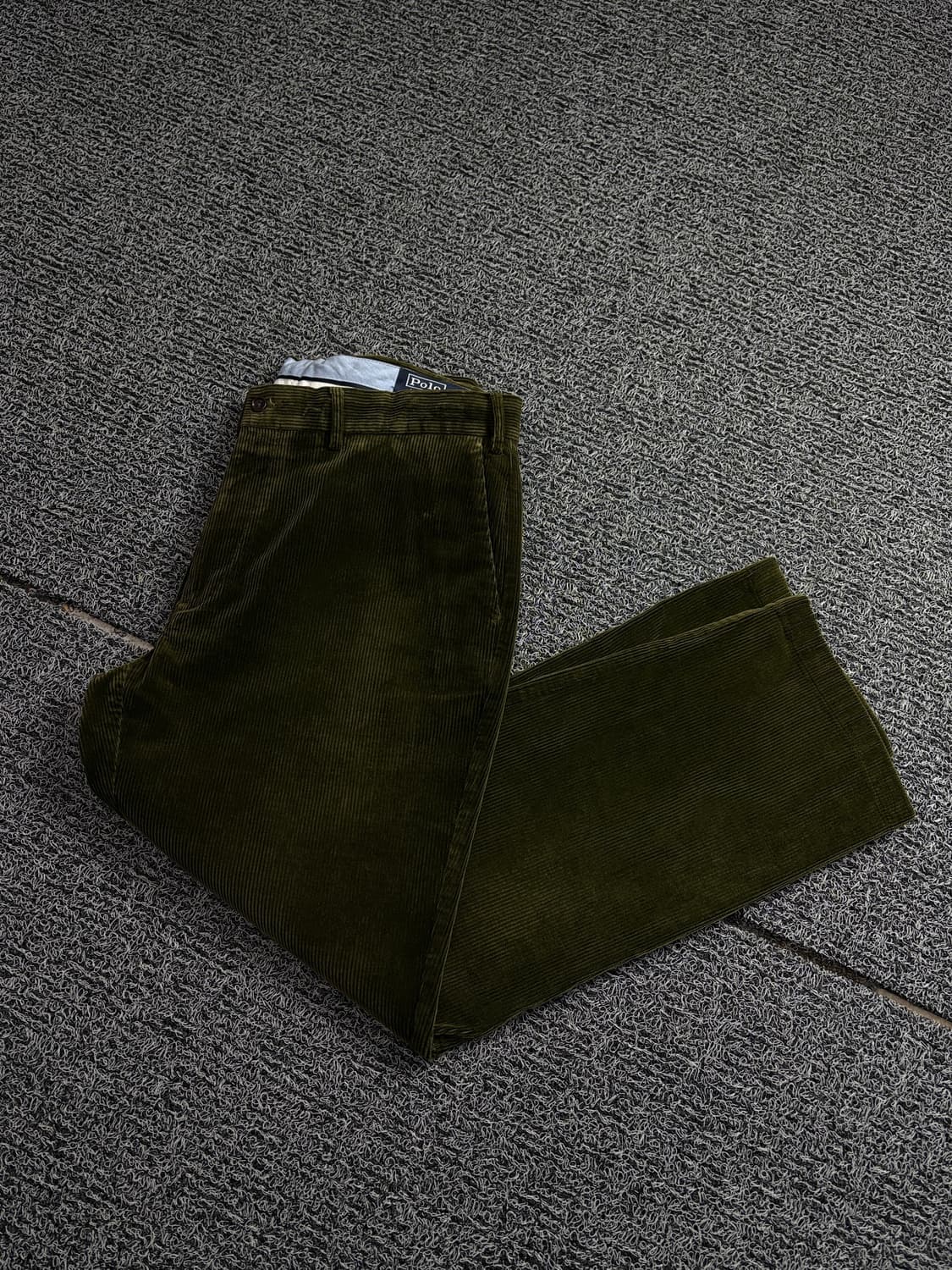 폴로 랄프로렌 신형 아메카지 코듀로이 와이드 팬츠 카키 1887 상품이미지1