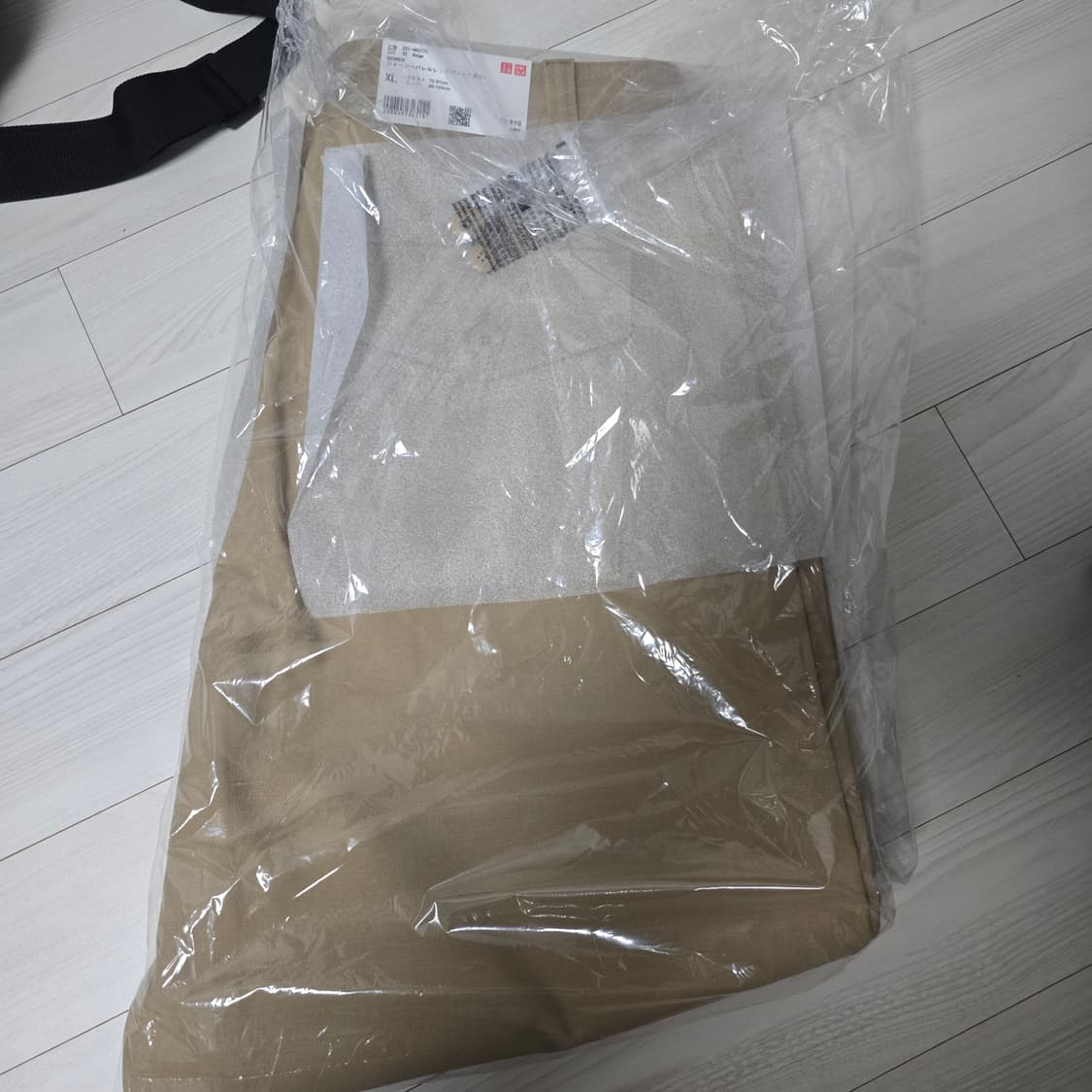 유니클로 저지배럴레팬츠 긴기장  XL 베이지색 바지 새상품 정가양도 상품이미지2